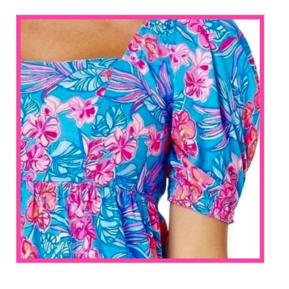 LILY PULITZER cotton dress size 4 beautiful floral print - Picture 4 of 9